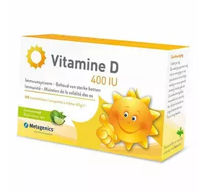 Жевательный Витамин Д, Vitamin D 400, Metagenics  168таб Лайм (36465011)