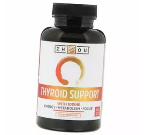 Поддержка щитовидной железы, Thyroid Support, Zhou Nutrition  60вегкапс (71501001)