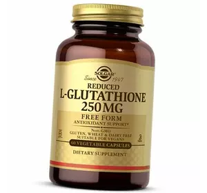 Восстановленный L-Глутатион, Reduced L-Glutathione 250, Solgar  60вегкапс (70313013)