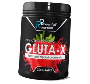 Аминокислота Глютамин, Gluta-X, Powerful Progress  300г Клубника (32401001)