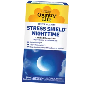 Комплекс для крепкого сна, Stress Shield Nighttime, Country Life  60вегкапс (71124010)