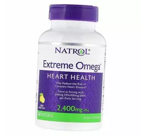 Рыбий жир Омега-3, Extreme Omega, Natrol  60гелкапс Лимон (67358005)