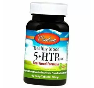 5-гидрокситриптофан для улучшения настроения, 5-HTP Healthy Mood , Carlson Labs  60таб Малина (72353002)