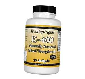 Витамин Е, Смесь токоферолов, Vitamin E-400, Healthy Origins  90гелкапс (36354028)