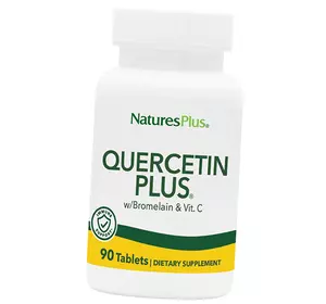 Кверцетин с Бромелайном и Витамином С, Quercetin Plus, Nature's Plus  90таб (70375005)