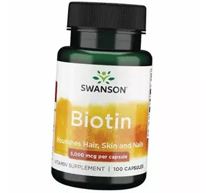 Биотин, Biotin 5000, Swanson  100капс (36280063)