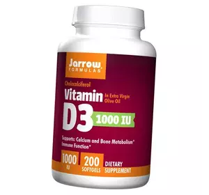 Витамин Д3, Vitamin D3 1000, Jarrow Formulas  200гелкапс (36345018)