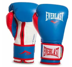 Перчатки боксерские Powerlock P00000728 Everlast  16oz Сине-красно-белый (37409057)