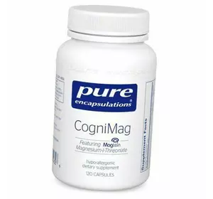 Магний L-треонат, CogniMag (Magtein), Pure Encapsulations  120капс (36361117)