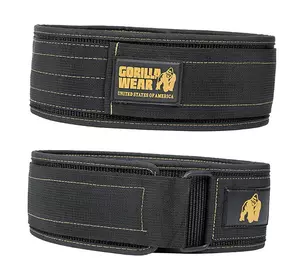 Пояс Nylon Lifting Belt Gorilla Wear  L/XL Черно-золотой (34369007)