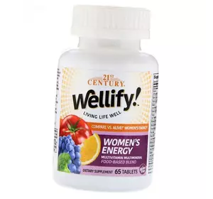 Энергетические мультивитамины и мультиминералы для женщин, Wellify Women's Energy, 21st Century  65таб (36440088)
