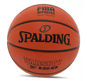 Мяч баскетбольный резиновый TF-150 Varsity 84421Y6 Spalding  №6 Оранжевый (57484066)
