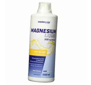Магний Цинк Витамин В6, Magnesium Liquid, Energy Body  1000мл Киви-апельсин (36149005)