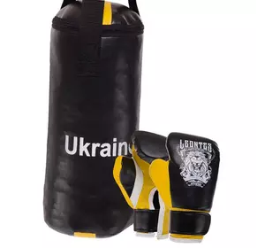 Боксерский набор детский Ukraine LV-9940 Lev Sport   Черно-желтый (37423033)