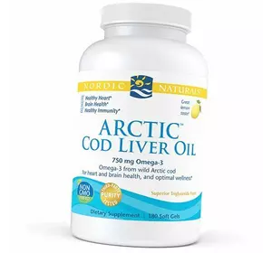 Масло печени арктической трески, Arctic Cod Liver Oil Softgel, Nordic Naturals  180гелкапс Лимон (67352040)