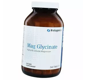 Легкоусвояемый Магний, Mag Glycinate, Metagenics  120таб (36465001)