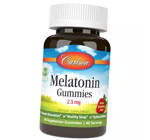 Мелатонин жевательный, Melatonin Gummies, Carlson Labs  60таб Клубника (72353005)
