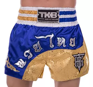 Шорты для тайского бокса и кикбоксинга TKTBS-207 Top King Boxing  L Сине-золотой (37551088)