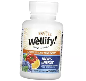 Мужские Витамины для энергии, Wellify! Men's Energy Multivitamin Multimineral, 21st Century  65таб (36440097)