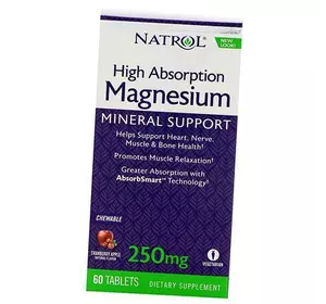 Легкоусвояемый Магний, High Absorption Magnesium, Natrol  60таб Яблоко-клюква (36358028)