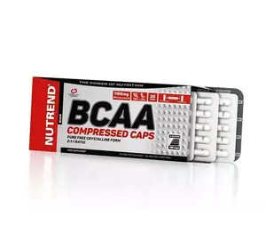 ВСАА в капсулах, BCAA Compressed caps, Nutrend  120капс (28119008)