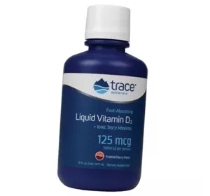 Витамин Д жидкий, Liquid Vitamin D3, Trace Minerals  473мл Вишня (36474019)