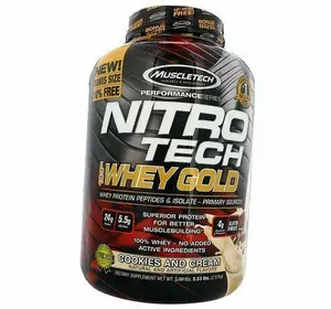 Сывороточный протеин, Nitro-Tech Whey Gold, Muscle Tech  907г Печенье-крем (29098017)