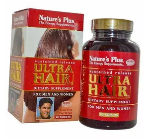 Витамины для волос, Ultra Hair for Men and Women, Nature's Plus  90таб (36375021)