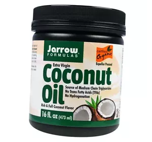 Нерафинированное Кокосовое масло, Coconut Oil Extra Virgin, Jarrow Formulas  473мл (05345002)