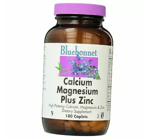 Витамины для костей, Calcium Magnesium Zinc, Bluebonnet Nutrition  180каплет (36393027)