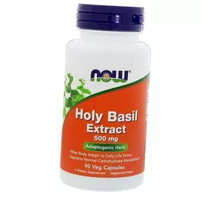 Экстракт священного базилика, Holy Basil Extract 500, Now Foods  90вегкапс (71128070)