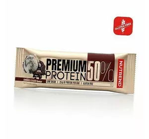 Протеиновый батончик с низким содержанием сахара, Premium Protein 50 bar, Nutrend  50г Печенье-крем (14119017)