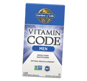 Мультивитамины для мужчин, Vitamin Code Men Multivitamin, Garden of Life  120вегкапс (36473003)