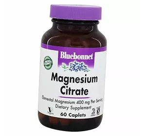 Магний Цитрат, Magnesium Citrate, Bluebonnet Nutrition  60каплет (36393065)