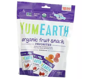 Фруктовые Снеки, Organic Fruit Snacks Packs, YumEarth  198г Ассорти (05608009)