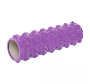 Роллер для йоги и пилатеса (мфр ролл) Grid Bubble Roller FI-9395 FDSO   45см Фиолетовый (33508399)
