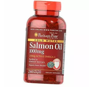 Натуральная Омега-3 из лососевого жира, Omega-3 Salmon Oil 1000, Puritan's Pride  120гелкапс (67367014)
