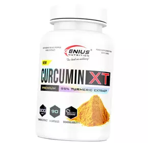 Куркумин и Экстракт черного перца, Curcumin-XT, Genius Nutrition  90капс (71562002)