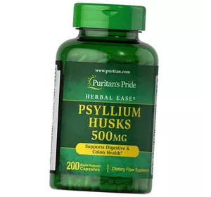 Псиллиум, Psyllium Husks 500, Puritan's Pride  200капс (69367007)