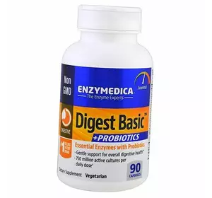 Пробиотики и Ферменты, Digest Gold + Probiotics, Enzymedica  90капс (69466002)