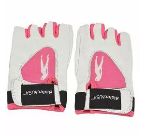 Перчатки для тренировок и фитнеса Lady1 BioTech (USA)  XL Бело-розовый (07084006)
