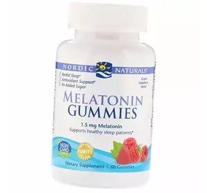 Жевательный Мелатонин, Melatonin Gummies, Nordic Naturals  60таб Малина (72352001)