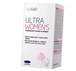 Мультивитамины для женщин, Ultra Women's Multivitamin Formula Softgels, VP laboratory  90гелкапс (36099025)