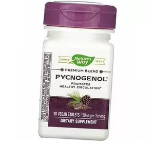 Пикногенол с Витамином Е, Pycnogenol 50, Nature's Way  30вегтаб (70344001)