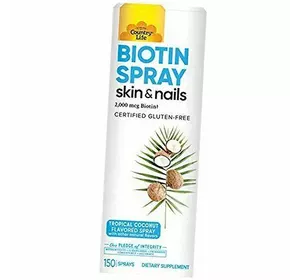 Биотин спрей, Biotin Spray, Country Life  24мл Кокос (36124104)