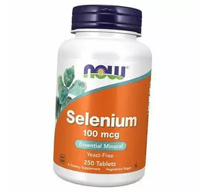 Селен, Бездрожжевой L-Селенометионин, Selenium 100, Now Foods  250таб (36128089)