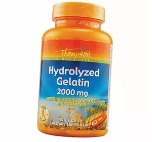 Гидролизованный желатин, Hydrolyzed Gelatin 2000, Thompson  60таб (68412001)