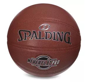 Мяч баскетбольный Neverflat Pro	76961Y Spalding  №7 Оранжевый (57484037)