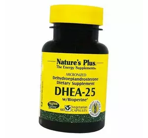 Дегидроэпиандростерон с биоперином, DHEA-25 with Bioperine, Nature's Plus  60капс (72375010)