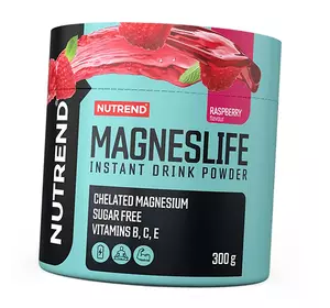 Витамины и Минералы для регидратации и стимуляции энергии, Magneslife Instant Drink Powder, Nutrend  300г Малина (15119011)